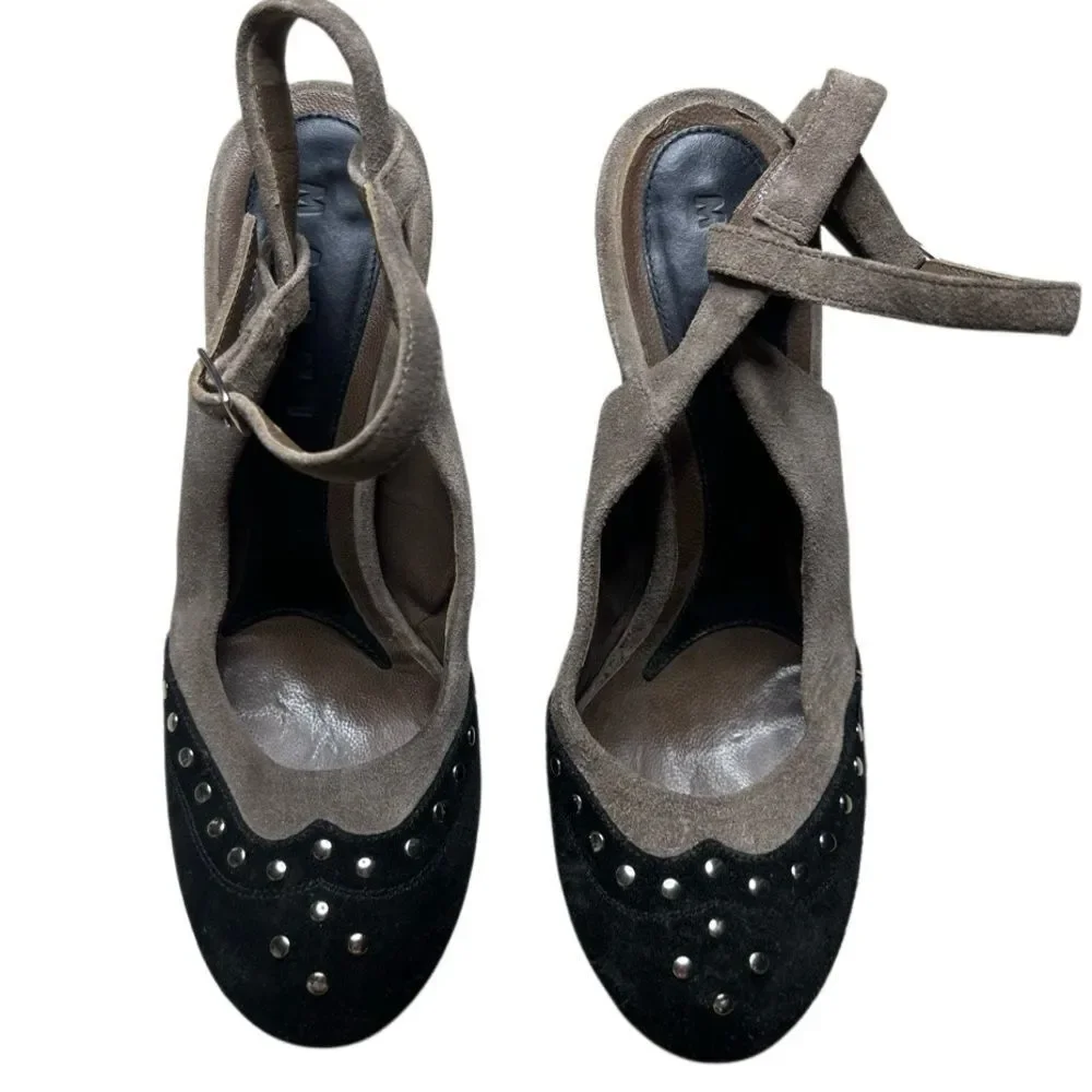 Marni Elegant Gray Platform Heels Size 8